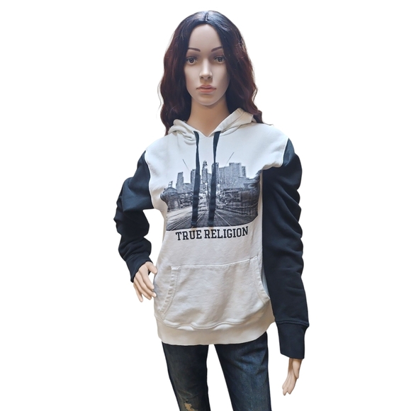 True Religion Tops - True Religion Black and White Women's Hoodie